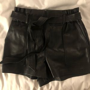 Zara faux leather shorts